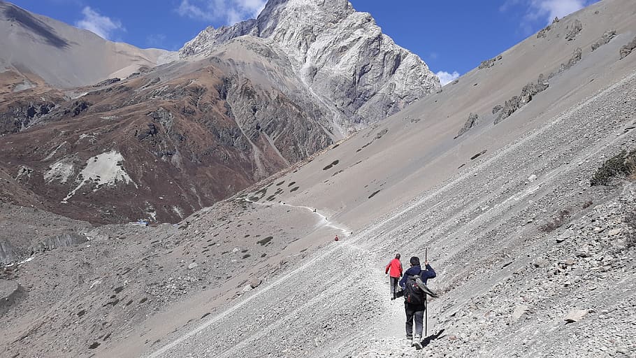 tilicho trekking, manang, nepal, adventure, himalayas, mountain, HD wallpaper