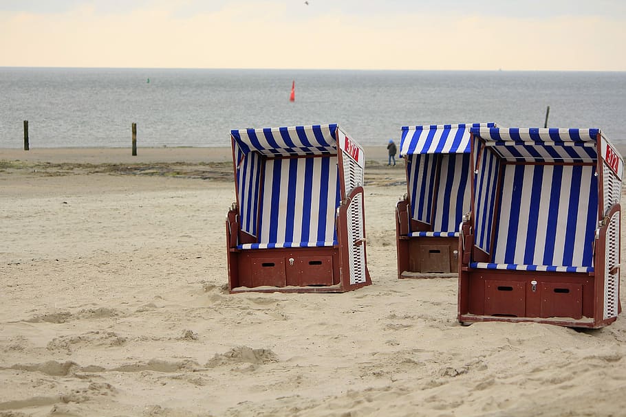 Lonely, Alone, three, unused, atmospheric, merresstimmung, beach HD wallpaper