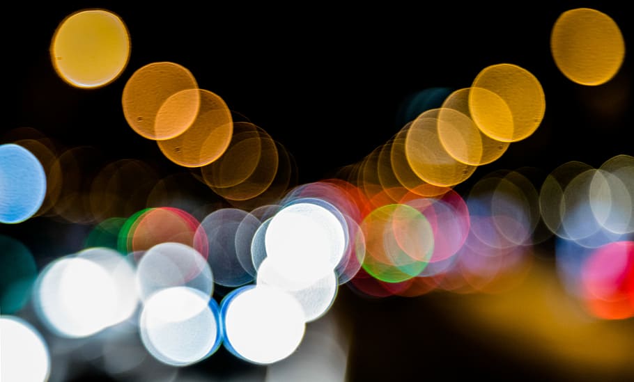 bokeh photography of street lights, bokeh light photography, round HD wallpaper