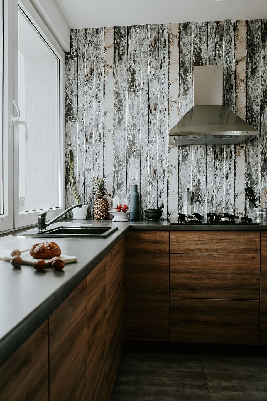 Modern kitchen interior, contemporary, decor, elegant, cooking, HD wallpaper