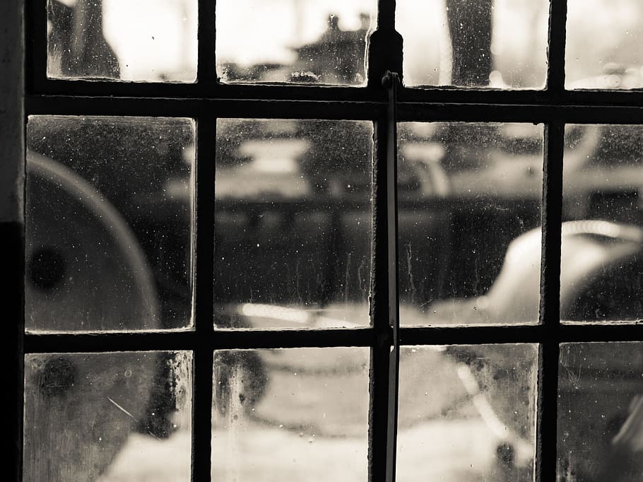 steam roller, iron window, historically, grid, nostalgia, wrought iron HD wallpaper