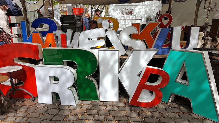 arkonaplein, berlin, letter, no people, day, large group of objects HD wallpaper