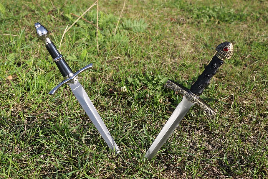 Knife, Weapon, Dagger, Blade, middle ages, grass, field, no people HD wallpaper