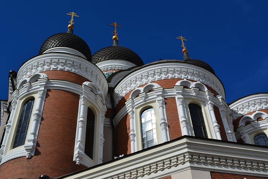 tallinn, church, estonia, architecture, tourism, steeple, alexander nevsky cathedral, HD wallpaper