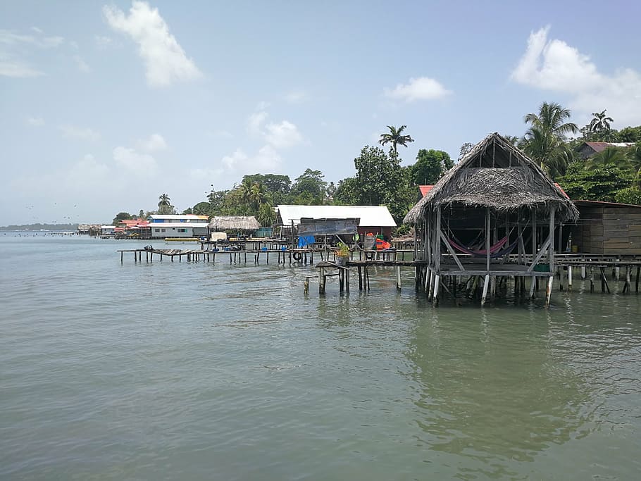 caribbean, bastimentos, panama, water, built structure, architecture HD wallpaper