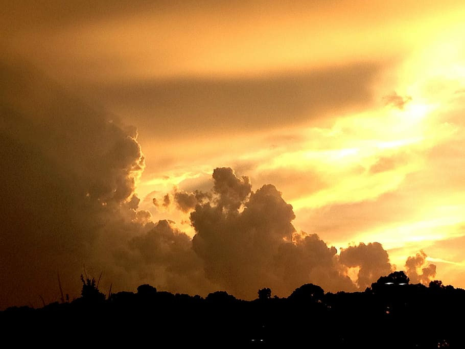 Sunset, Florida, Sky, Landscape, silhouette, dramatic sky, cloud - sky HD wallpaper