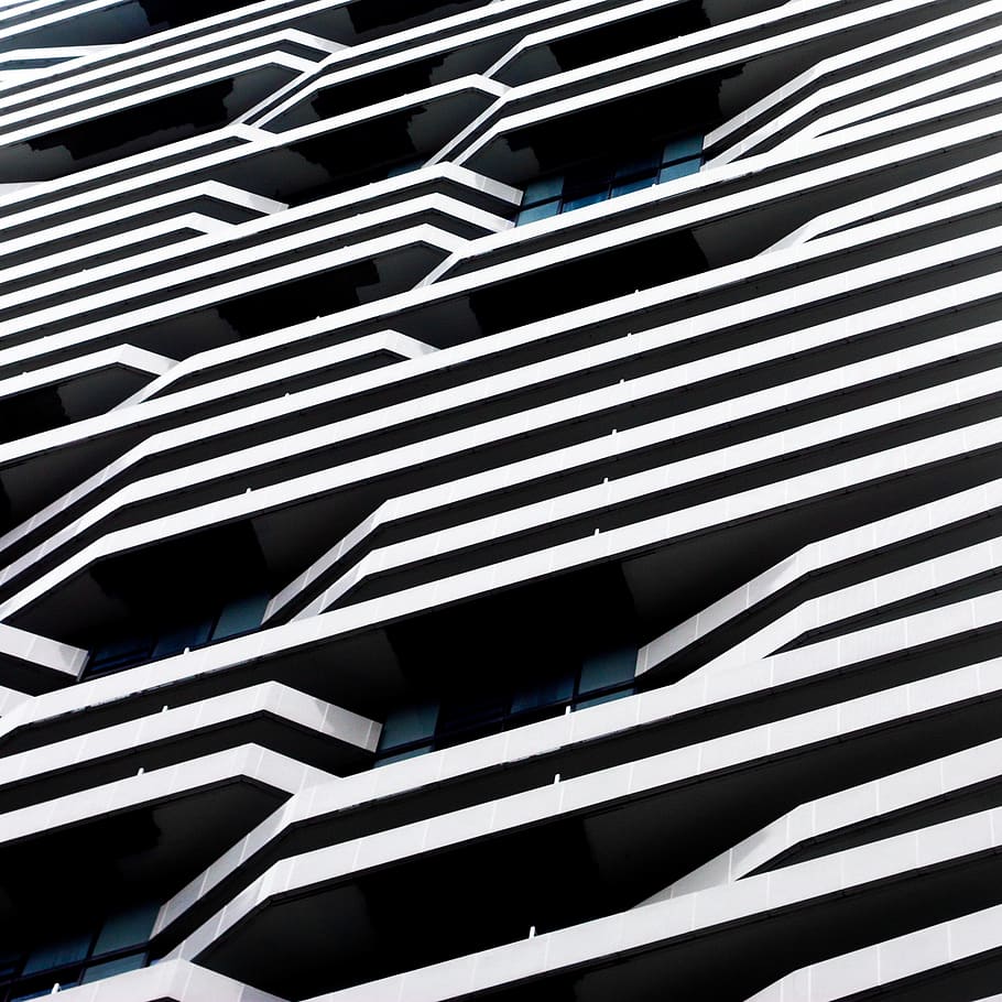 architecture, building, infrastructure, striped, pattern, no people HD wallpaper