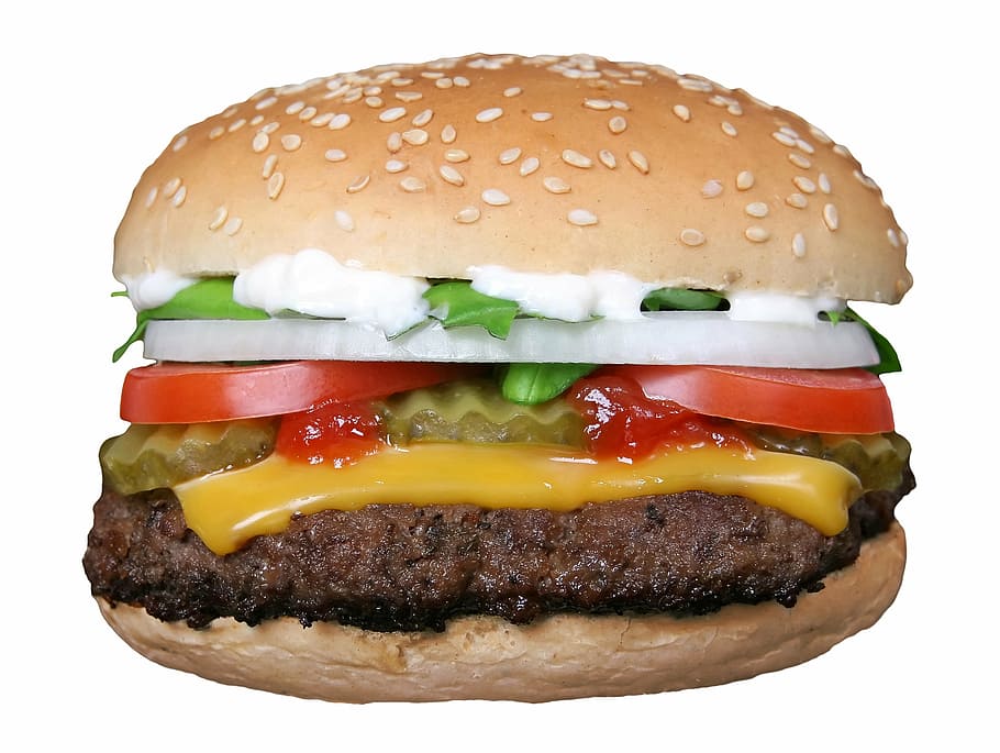 hamburger, abstract, barbeque, bbq, beauty, beef, bread, bun, HD wallpaper