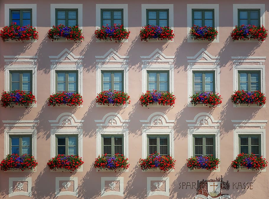 pink and white concrete building wallpaper, home, architecture HD wallpaper