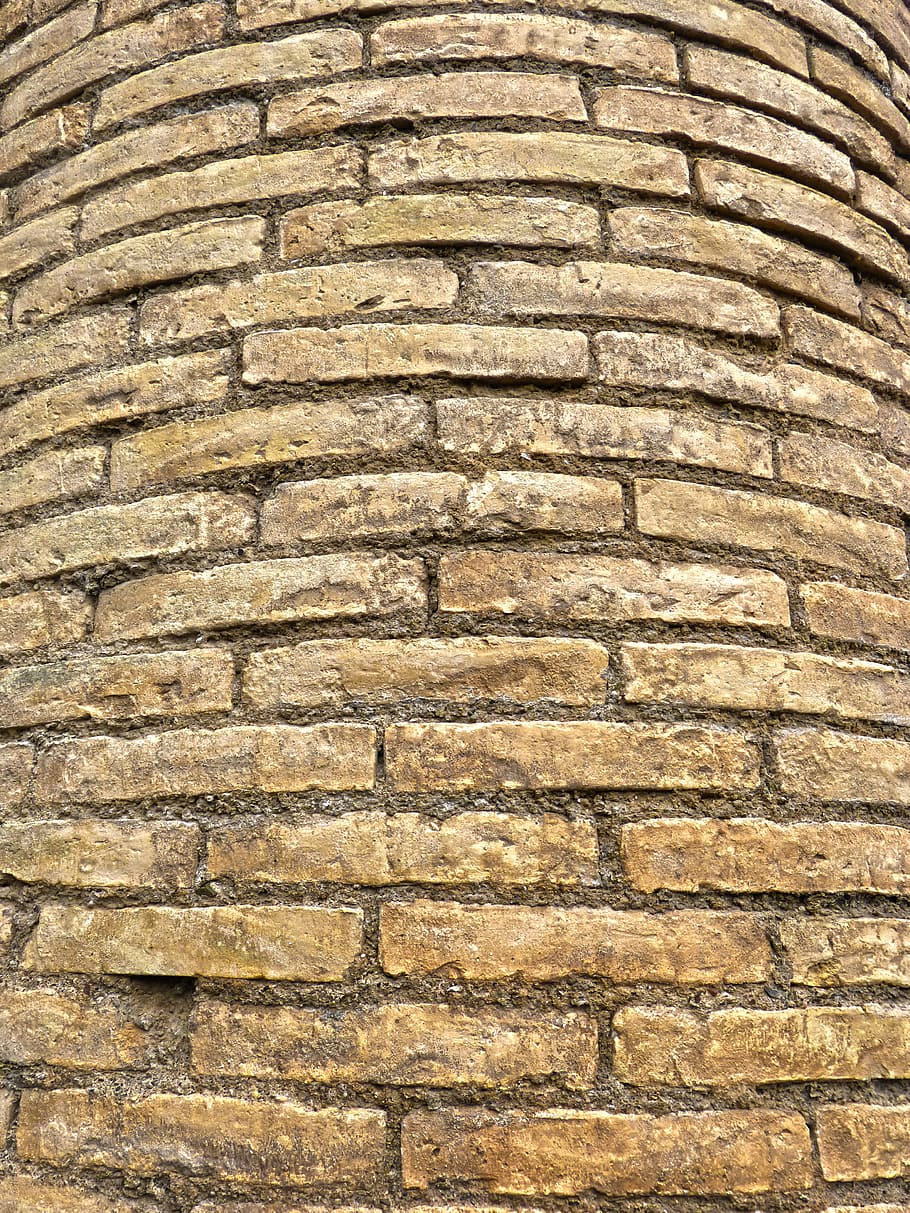 Texture, Bricks, Curve, Architecture, construction, backgrounds HD wallpaper
