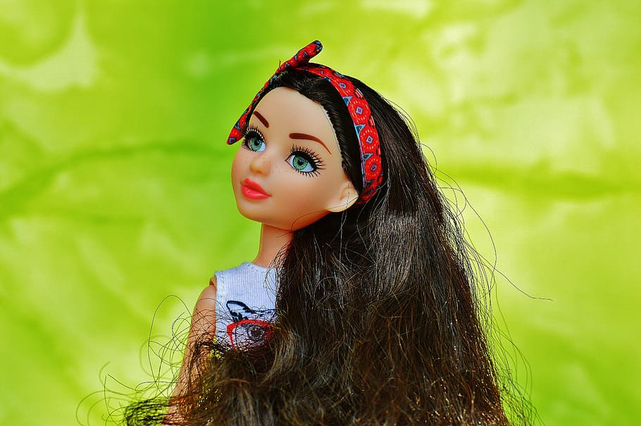 doll, pretty, face, eyes, beauty, sporty, hair, girl, play HD wallpaper