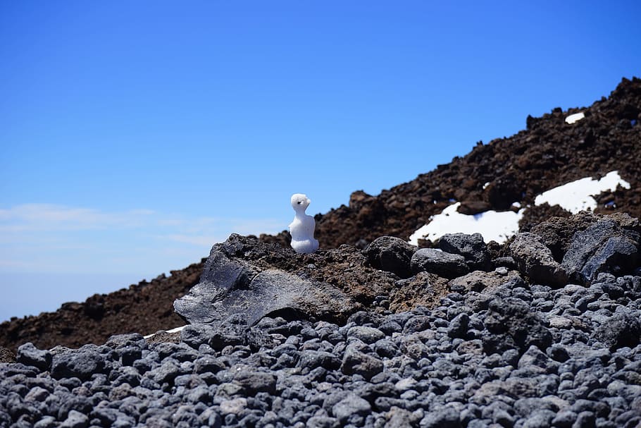 Snow Man, Small, Melted, Lava, mini, basalt, basalt stones HD wallpaper