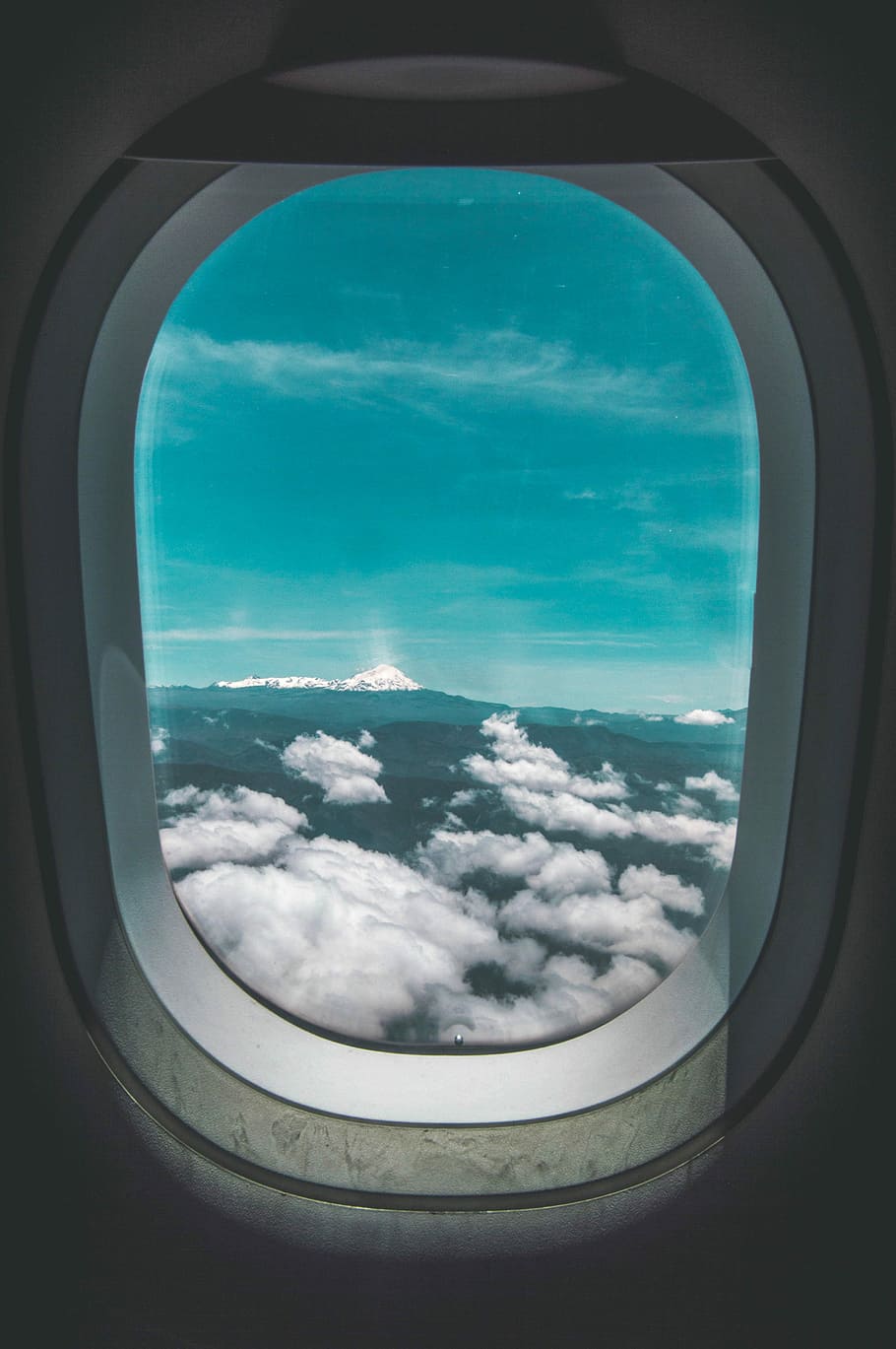 Window to Adventure, aerial view of white clouds, plane window HD wallpaper