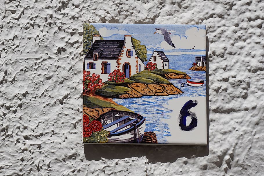 tile, earthenware, set designer, ceramic, number, address, street HD wallpaper