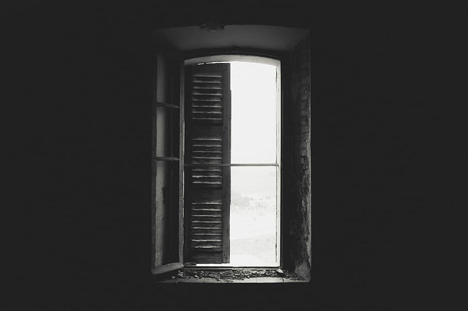 white wooden opened window, opened window photography, shutter HD wallpaper