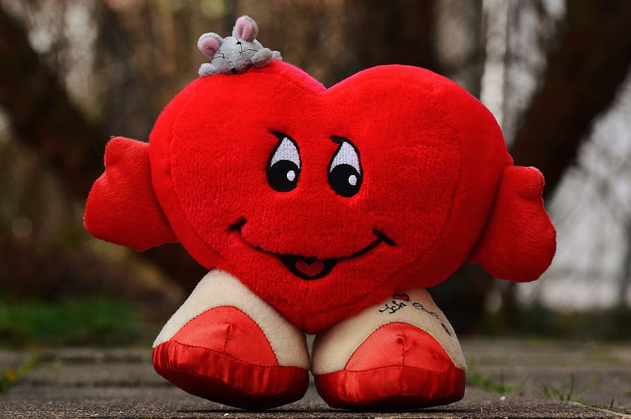 love, heart, funny, valentine's day, fabric, plush, mouse, sweet