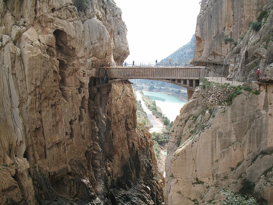 Bridge, Mountain, Mountain, Path, Ardales, rock - object, architecture HD wallpaper