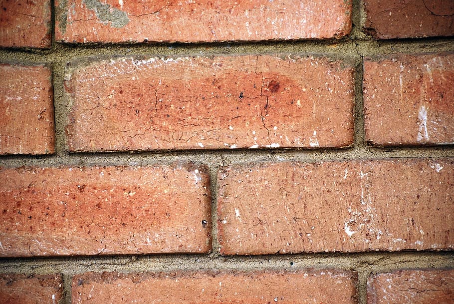 Bricks, Wall, Stone, Backdrop, Block, brickwork, cement, concrete, HD wallpaper