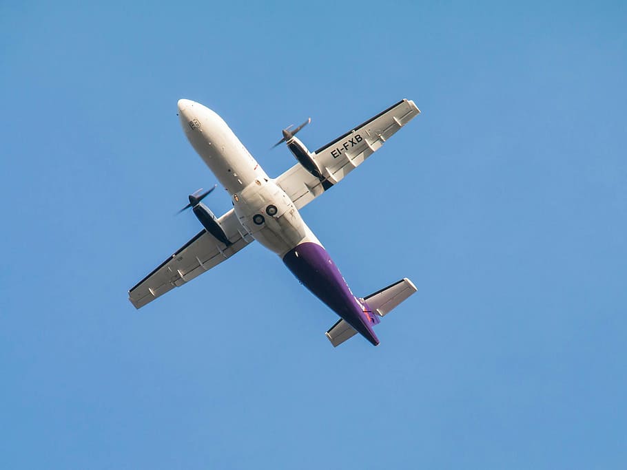 aircraft, fly, sky, flyer, wing, flight, blue, aviation, passenger aircraft HD wallpaper