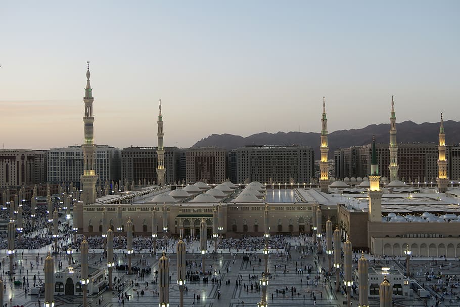 masjid nabawi, i've medina medina, architecture, city, travel, HD wallpaper