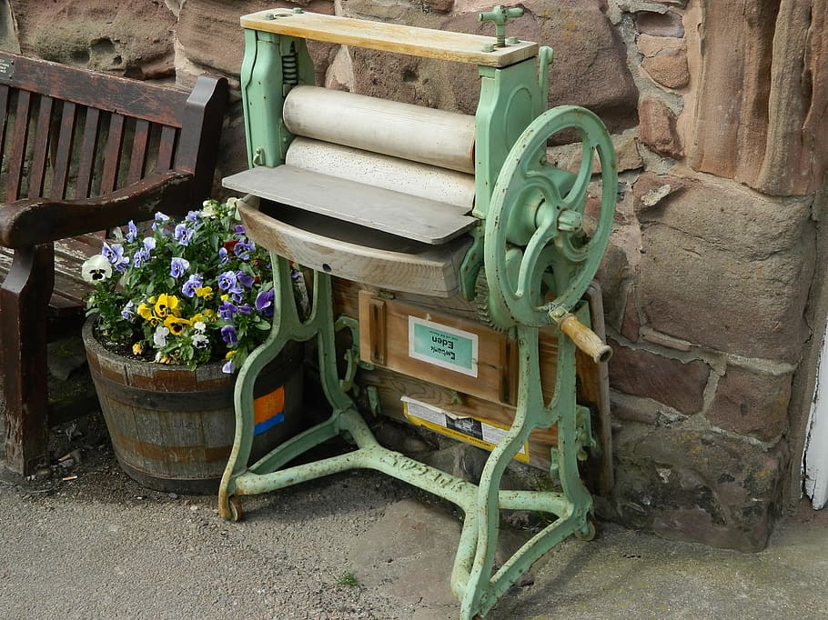Mangle, Washing, Antique, Laundry, Iron, vintage, wringer, no people HD wallpaper