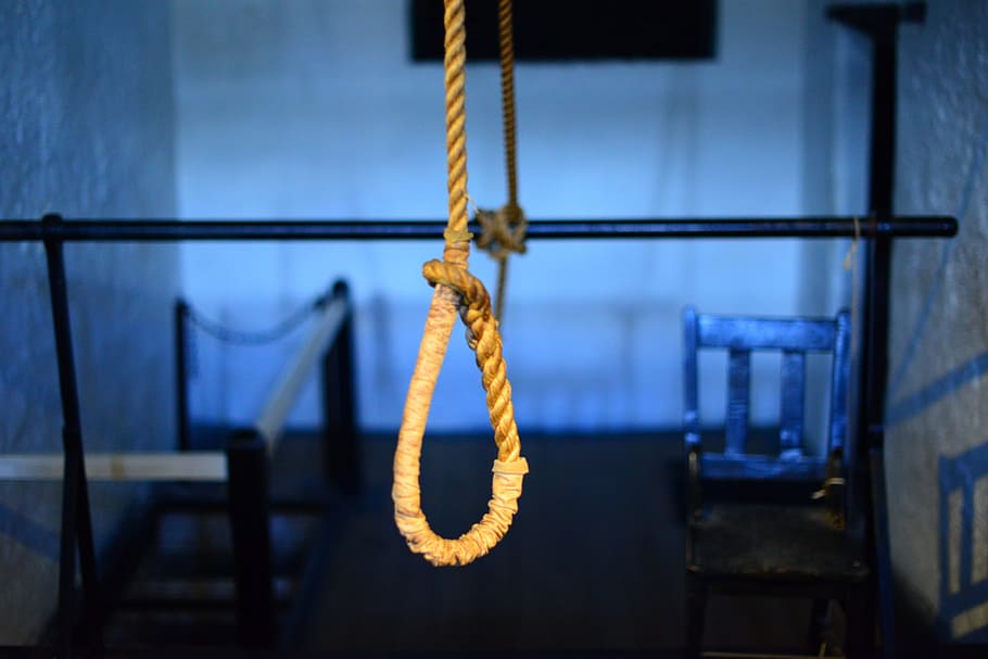 brown rope near chair, Suicide, Hangman, Noose, Death, Execution