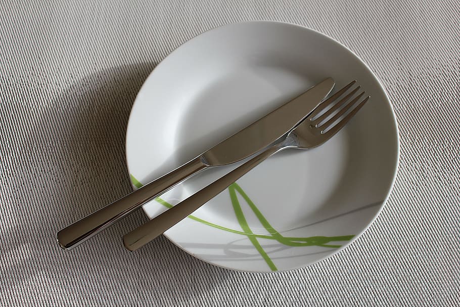 plate, cutlery, knife, fork, cover, kitchen utensil, eating utensil HD wallpaper