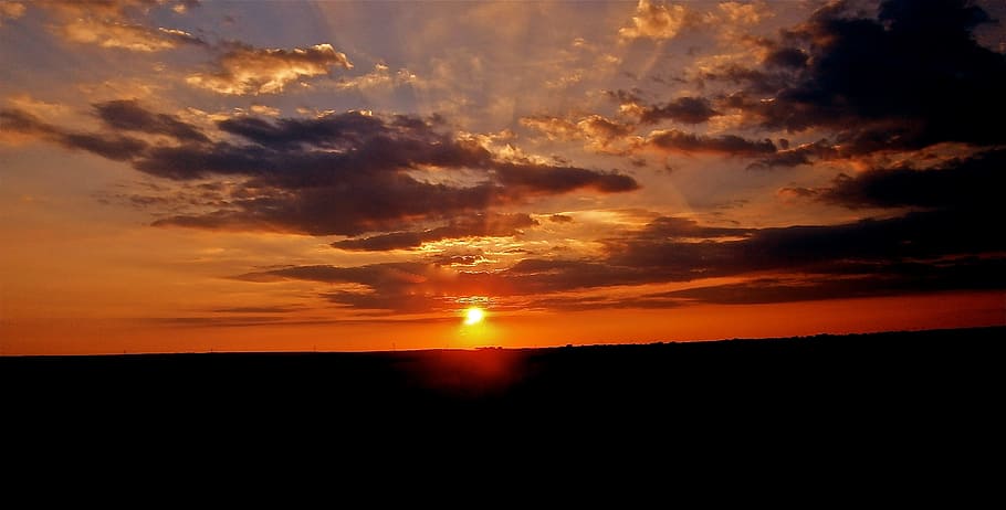 Landscape, Sunset, Clouds, Sky, nature, scenics, beauty in nature HD wallpaper
