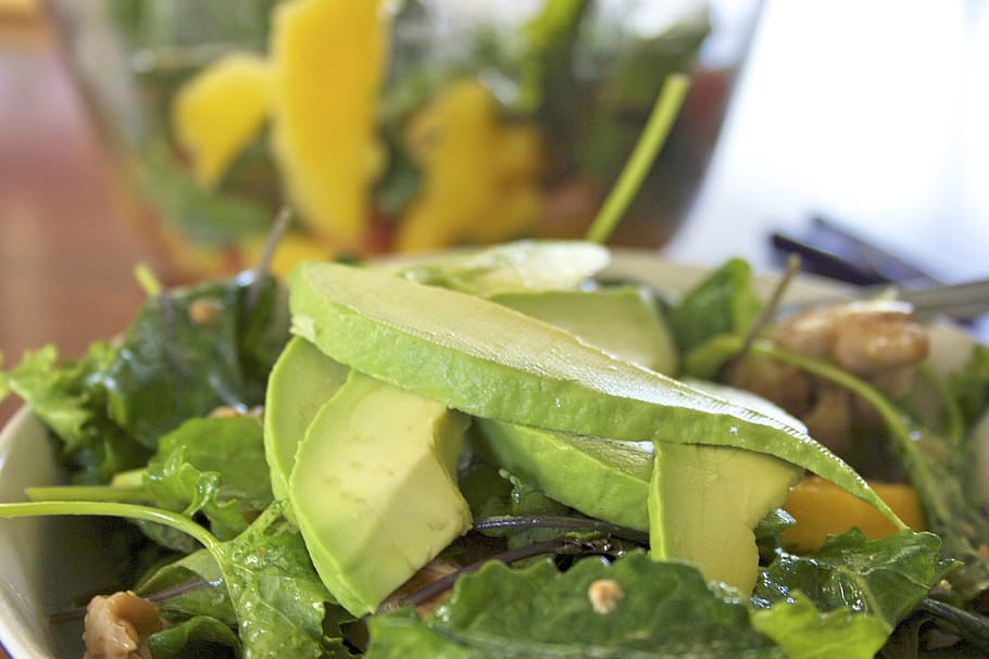 mango, salad, gourmet, food and drink, green color, plant part HD wallpaper