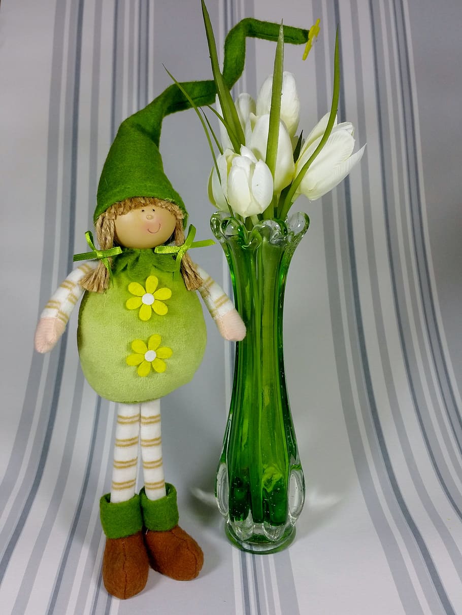 imp, green, spring, tulips, cute, flower, plant, flowering plant HD wallpaper