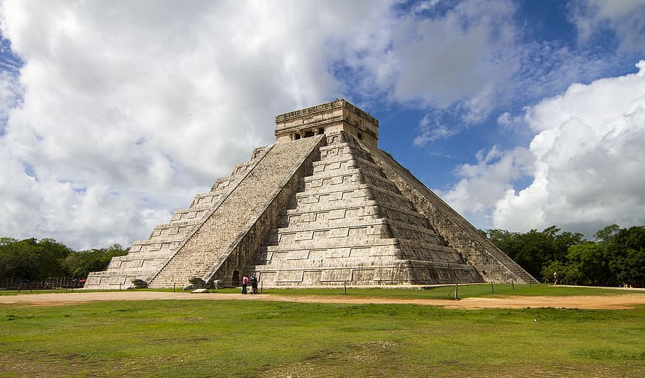 Chichen Itza Mexico, pyramid, travel, architecture, ancient, sky, HD wallpaper