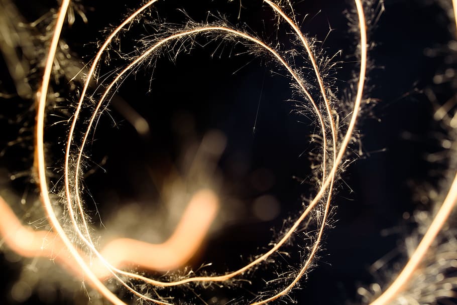 timelapse photography of steel wool, effect, sparkler, light HD wallpaper