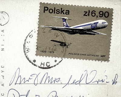 1929-1979 Polska postage stamp, postcard, postmark, ink, envelope HD wallpaper