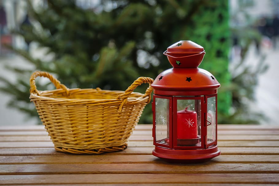 lantern, basket, snack, christmas, advent, winter, candle, container HD wallpaper