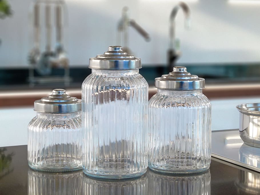 Jars, Kitchen, Storage, laboratory, bottle, glass - Material HD wallpaper