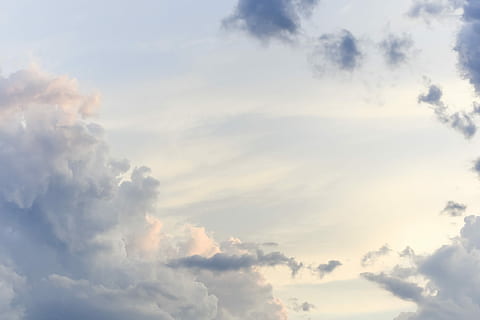 blue sky, white cumulus clouds, calm, serene, day, peaceful, davies designs photography HD wallpaper