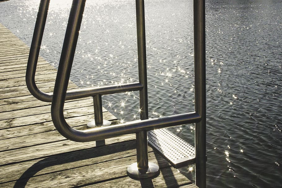 water, lake, window, reflection, dock, outdoors, ripples, steel HD wallpaper