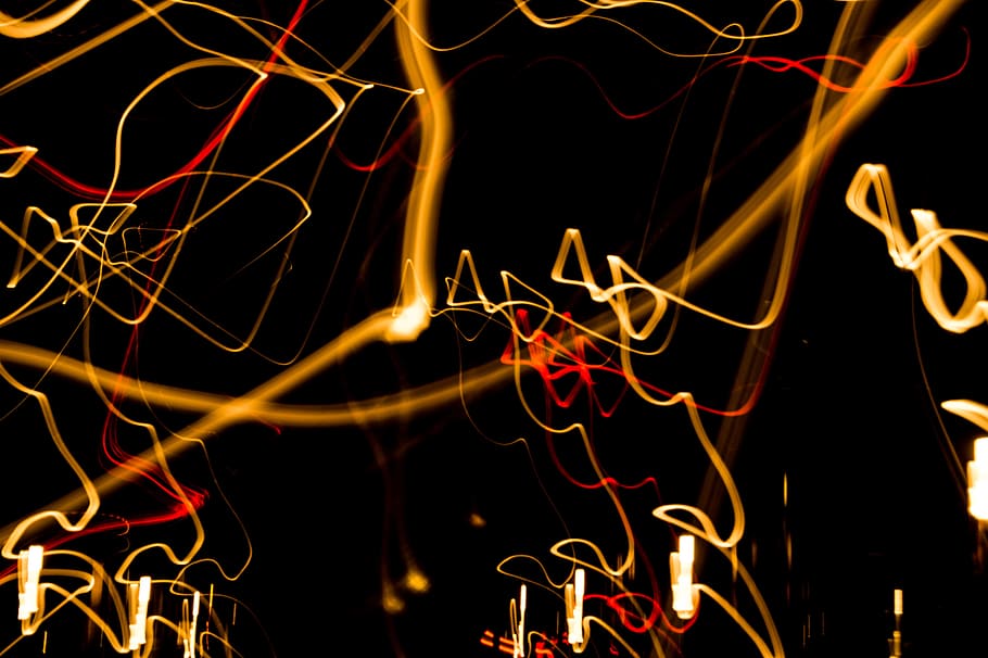 art, abstract, night, motion, glowing, long exposure, light painting HD wallpaper