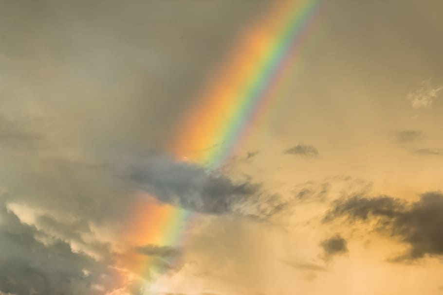 sky, rainbow, clouds, nature, blue, of course, city brazil HD wallpaper