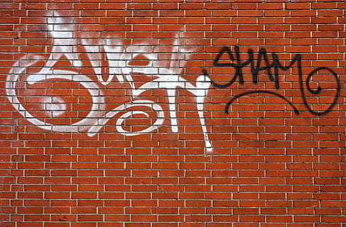 graffiti, letters, spray, paint, brick wall, street, vandalism HD wallpaper
