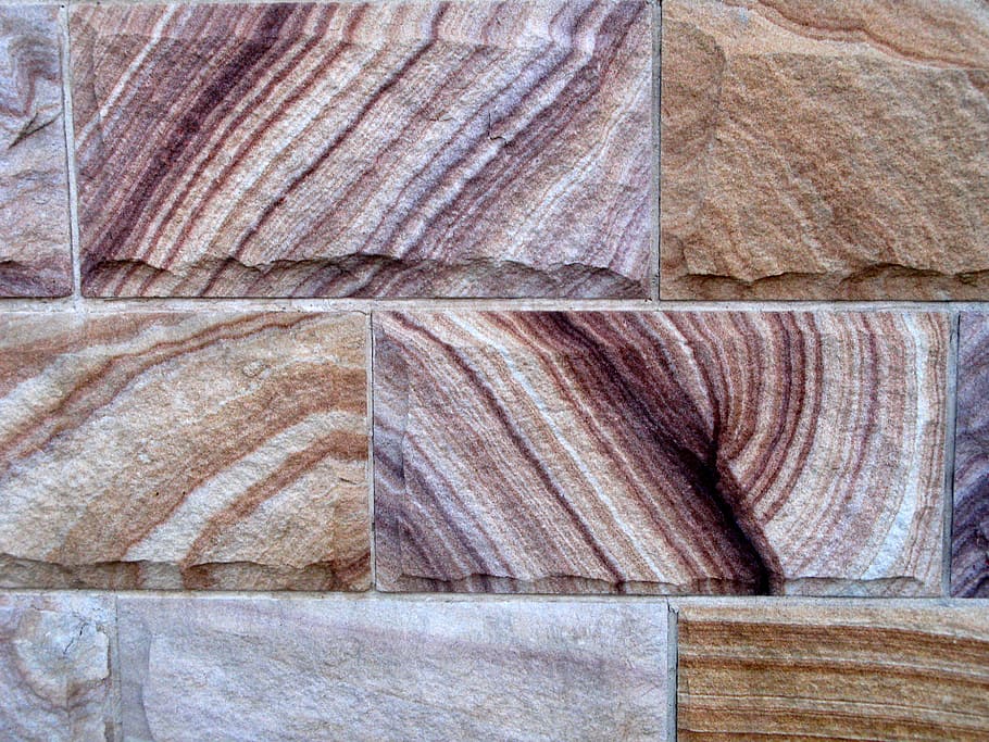 sandstone, wall, red lines, rock, pattern, color, full frame HD wallpaper