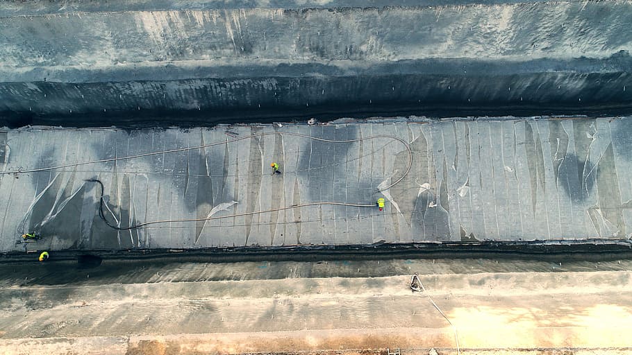 忙碌的工作, gray concrete pavement, aerial view, no people HD wallpaper