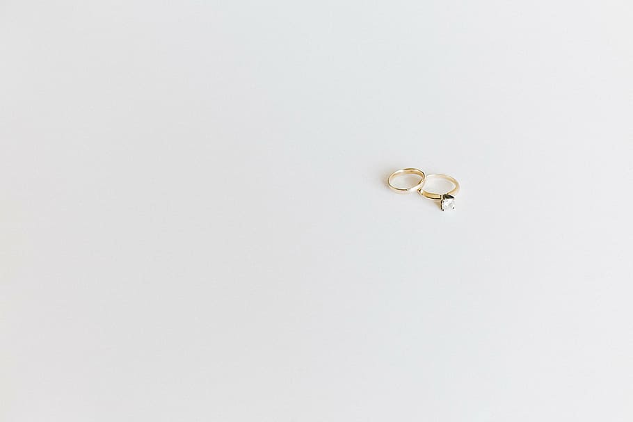 gold-colored ring with gemstone, engagement, wedding, jewellery HD wallpaper