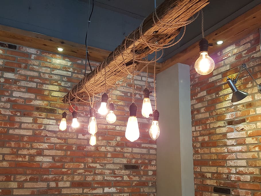 lighting, cafe lighting, edison light bulbs, design light bulbs, HD wallpaper