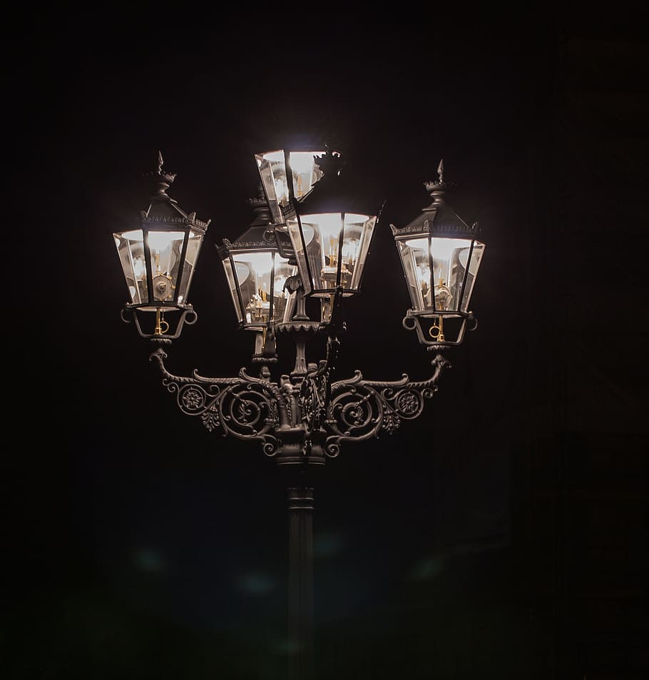 lantern, schinkel, cast iron, lamp, architecture, street light, HD wallpaper