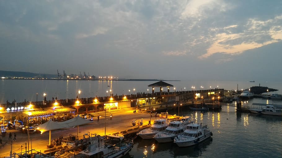 Ferry Terminal, At Dusk, fisherman's bastion in hong kong, night, HD wallpaper