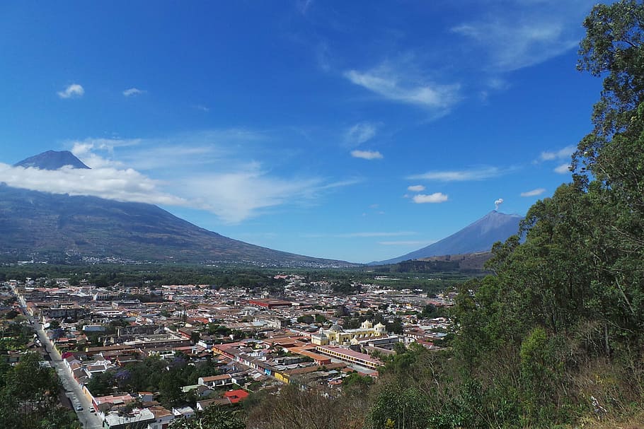 water volcano, active volcano, antigua, guatemala, mountain, HD wallpaper