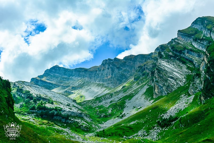 mountains, mountains of abkhazia, stones, nature, landscape, HD wallpaper