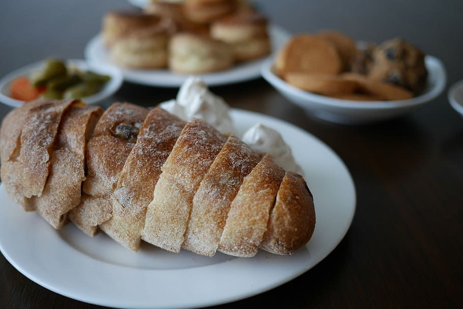 Bread, Food, Bakery, food and drink, plate, seafood, healthy eating HD wallpaper