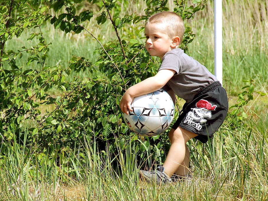 child, ball, boy, soccer, sport, playing, soccer Ball, outdoors HD wallpaper